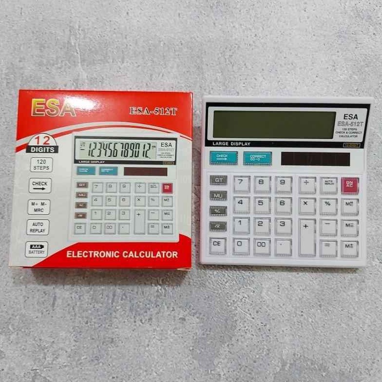 

[PRODUK YZSEI34] Kalkulator Dagang Ukuran Besar KALKULATOR CITIZEN Esa 512T Putih 12 Digit ✡Terbatas