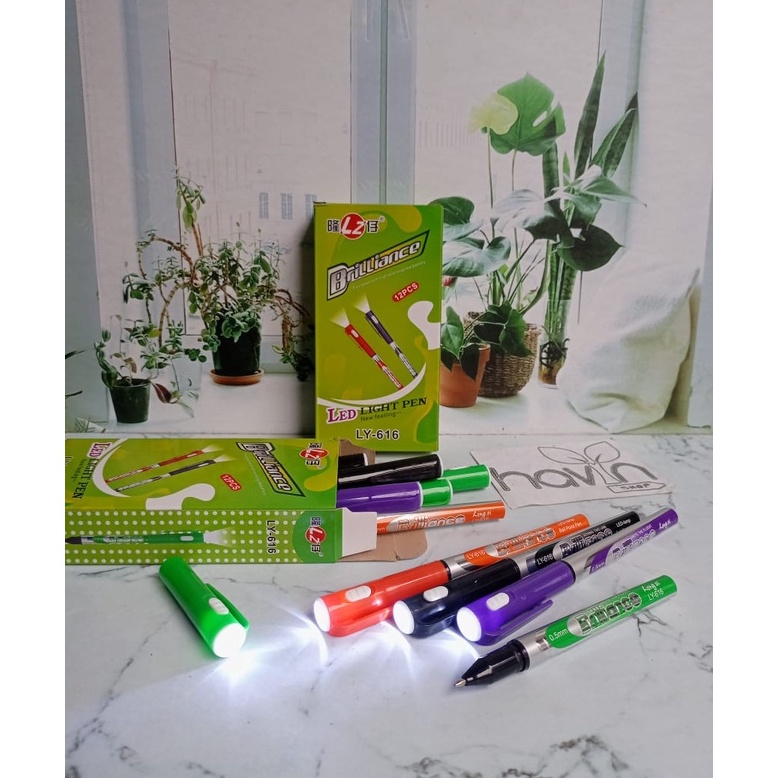 

✪Best (12pc) PEN SENTER BRILLINACE PENA LED LIGHT Z54 ✥