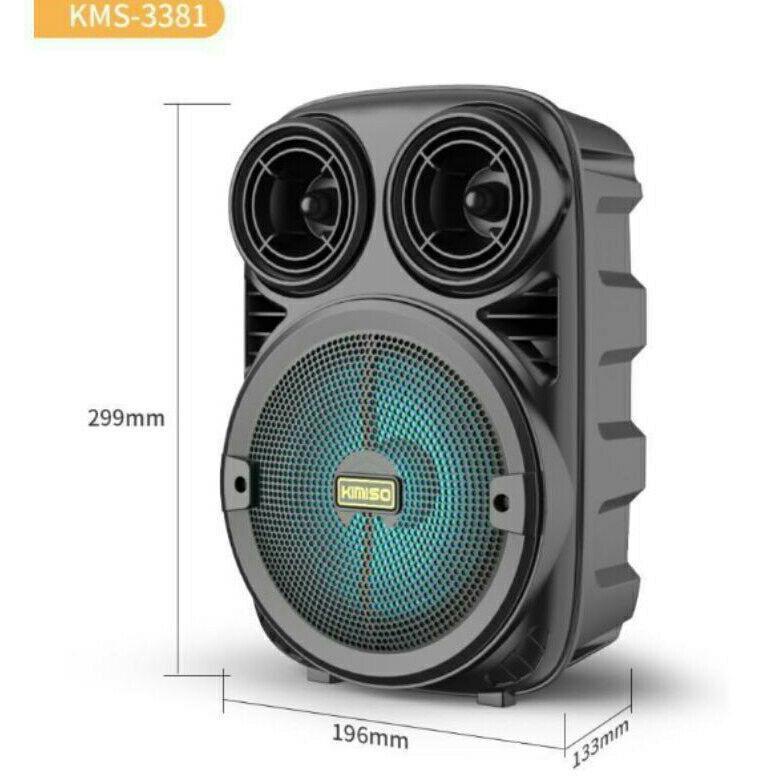 TERBAIK SPEAKER BLUETOOTH 3381/338 BONUS MIC 6,5INCI/SALON AKTIF PORTABLE RADIO FM/SPEAKER WIRELESS 