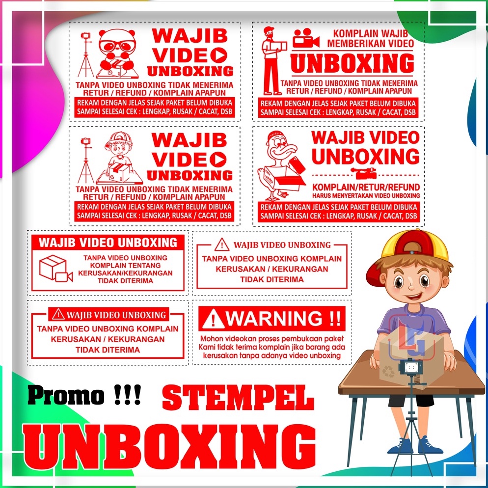 

[CODE BARANG 057JAK] Stempel Video Unboxing Paket WRA