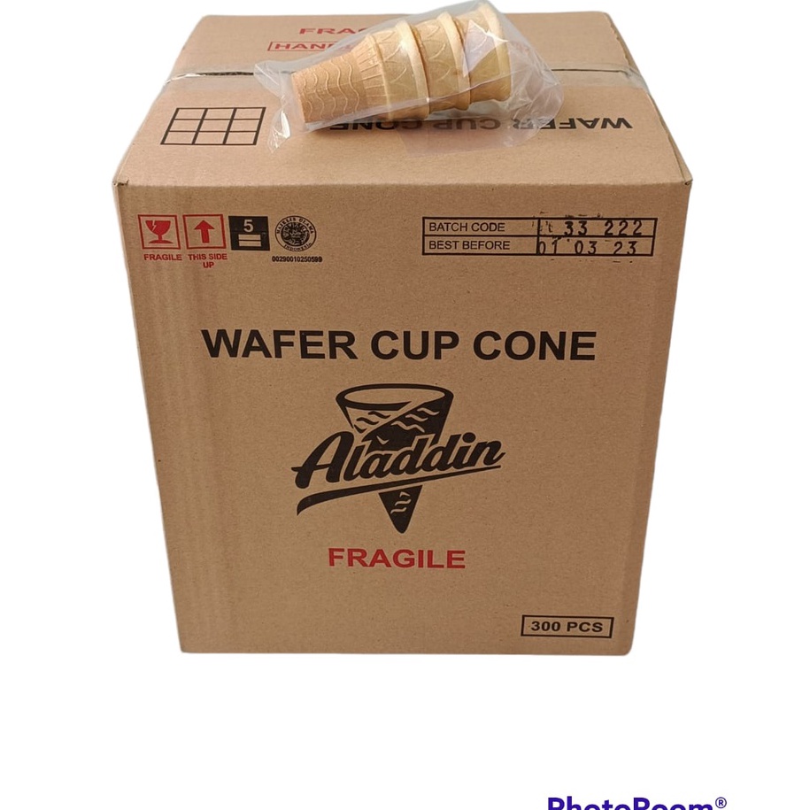 

ZZXS1610 8.8 ICE CREAM WAFER CUP CONE Cake Cone 1 dus 300 pcs wadah contong kerupuk waffle Es krim Aladdin Aladin Alladin gurih cryspy bonico soft ice
