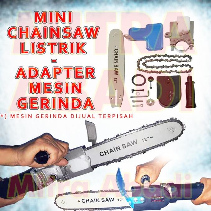 Sale Electric Mini Chainsaw / Gergaji Listrik - Adapter Mesin Gerinda Termurah
