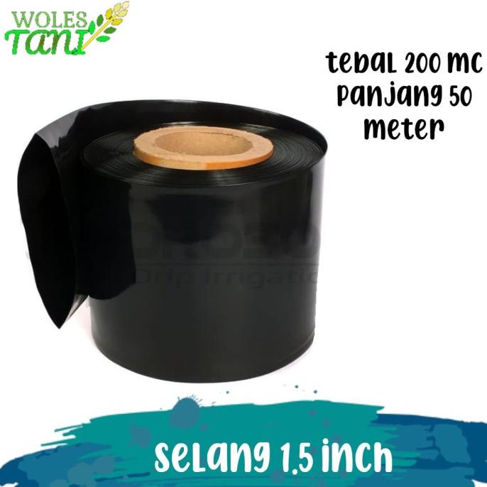 +%+%+%] Selang Drip Selang Irigasi Hitam 1.5 Inch Panjang 50 Meter