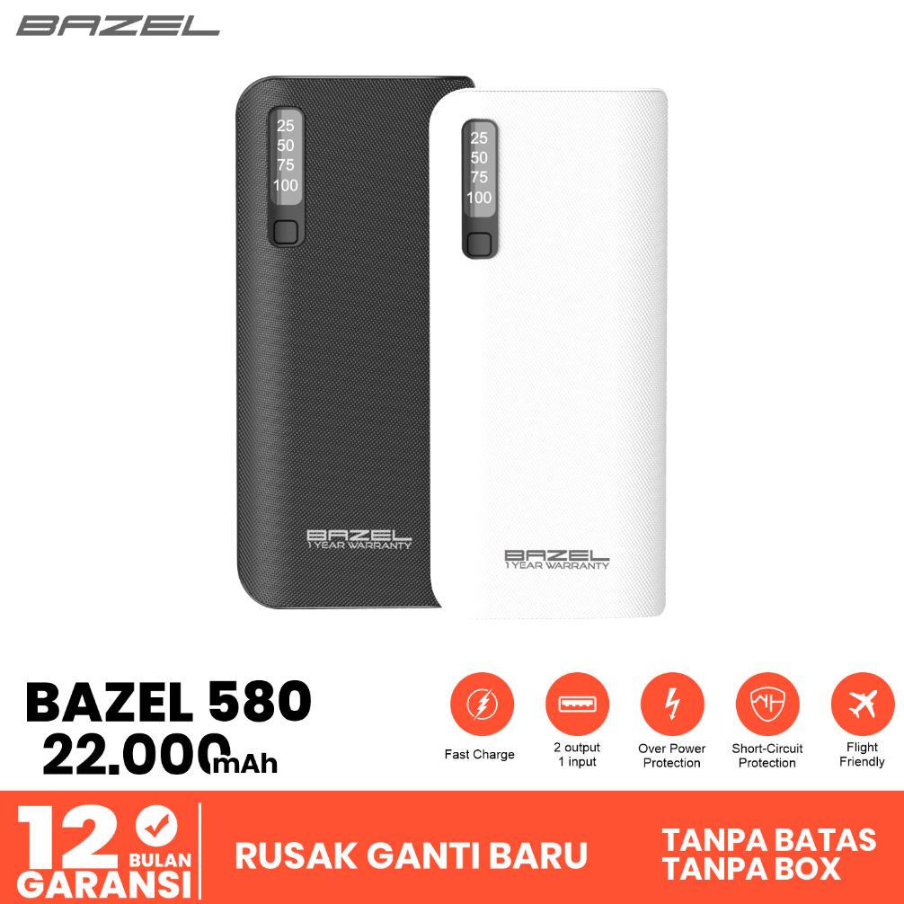 COD BAZEL 580 SERIES  POWERBANK 22000 MAH DIGITAL DISPLAY  SMALL POWER BANK GARANSI RESMI 1 TAHUN