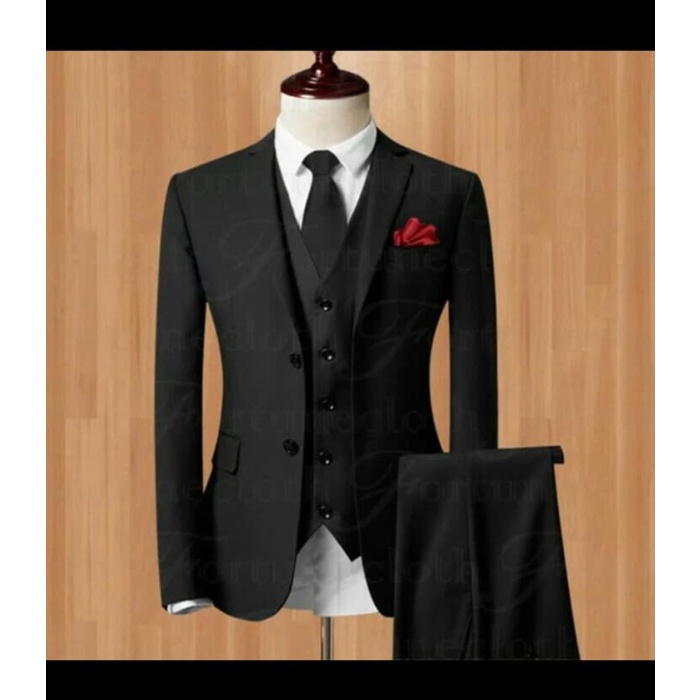 Terlaris Jas Formal Pria Stelan Jas Dan Celana Hitam