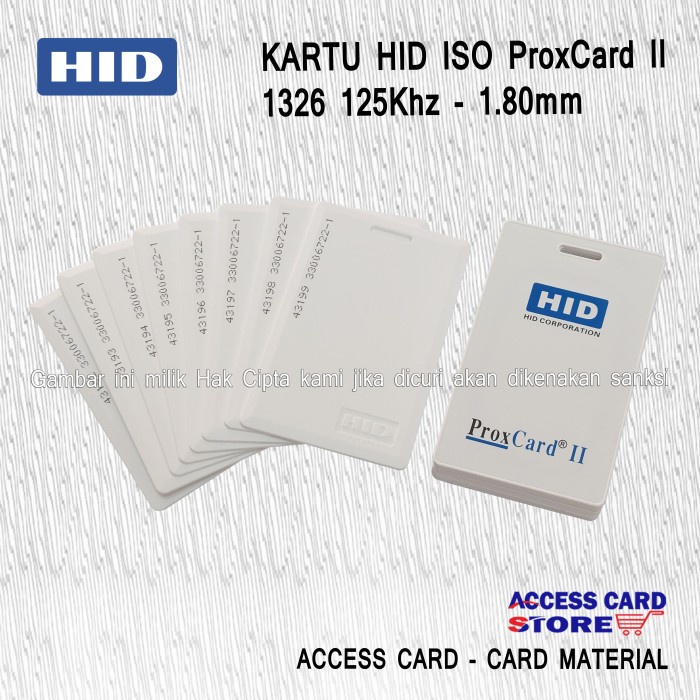 

Terlaris Rfid Card Hid / Proximity Proxcard Ii-1326 Hid Tebal