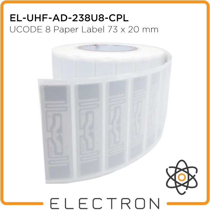

Terlaris El-Uhf-Ad-238U8-Cpl Ucode 8 Rfid Label Tag Coated Paper Sticker Epc