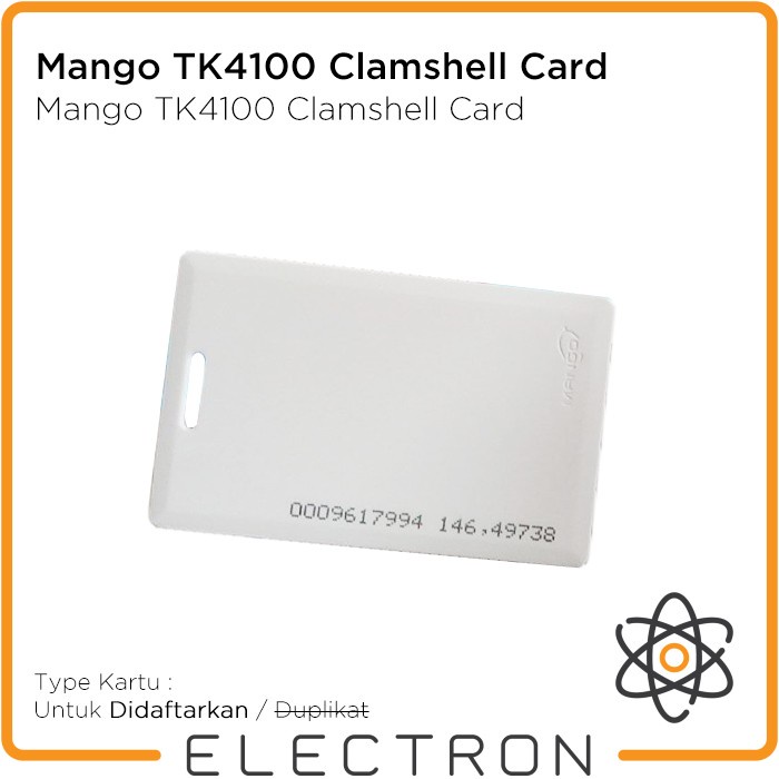 

Terlaris Mango Tk4100 Clamshell Rfid 125Khz Thick Id Card Proximity Kartu Akses