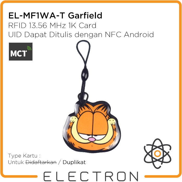 

Terlaris El-Mf1Wa-T Garfield Rfid 13.56Mhz Clone Uid Keyfob Duplikat Android