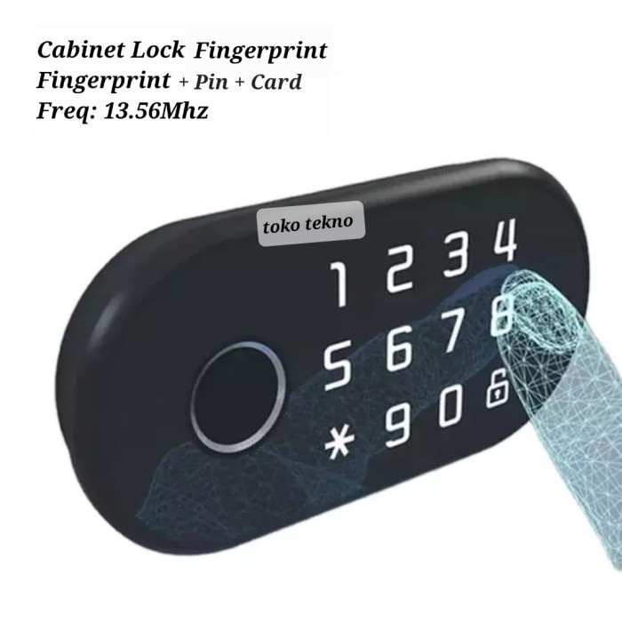 

Terlaris Smart Lock Cabinet Lock + Fingerprint + Pin + Kartu Rfid 13.56 Mhz Ic