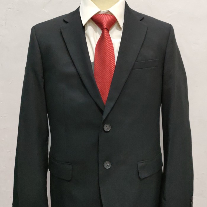Terlaris Jas Alisan Hitam Pria Semi Wool Original