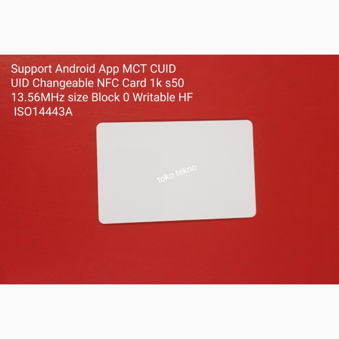 

Terlaris Card 13.56 Mhz Nfc Rewritable Uid Mct Android Writable Clone Copy