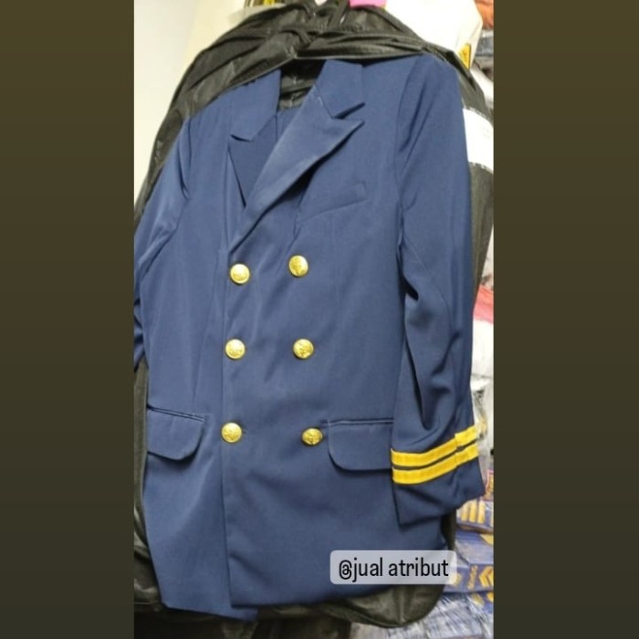 Terlaris Setelan Jas & Celana Pelaut Pelayaran Navy Blue Jas Wisuda Wedding