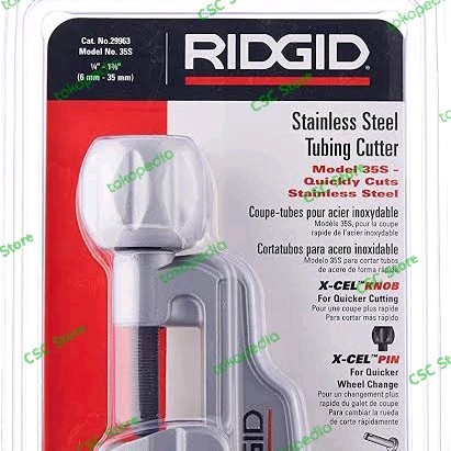 Terlaris Ridgid Tube Cutter 35S Stainless Steel Cutter Series 29963 Made In Usa