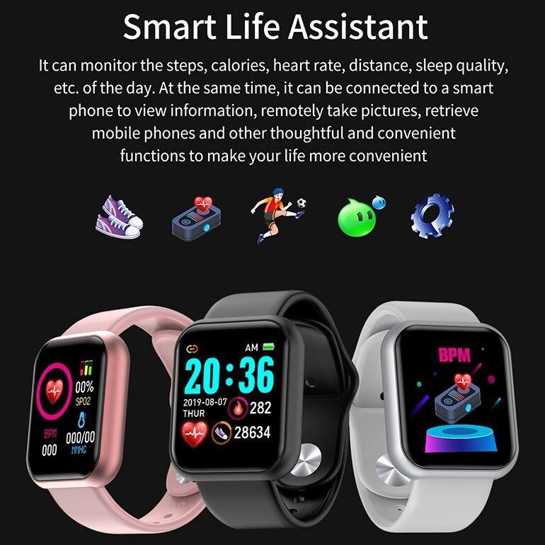 TREND CODSMARTWATCH WANITA Y68 SMART WATCH Y68 SMARTBAND Y68 SMART BAND Y68