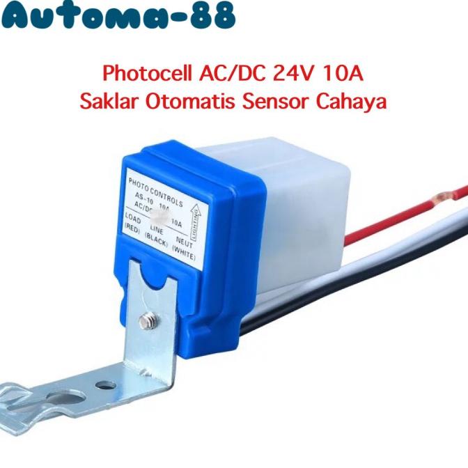 Saklar Otomatis Sensor Cahaya AC DC 24V Photocell Penerangan Jalan