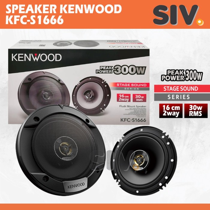 Speaker Coaxial Kenwood 6 Inch KFC-S1666 2 WAY SPEAKER MOBIL KENWOOD