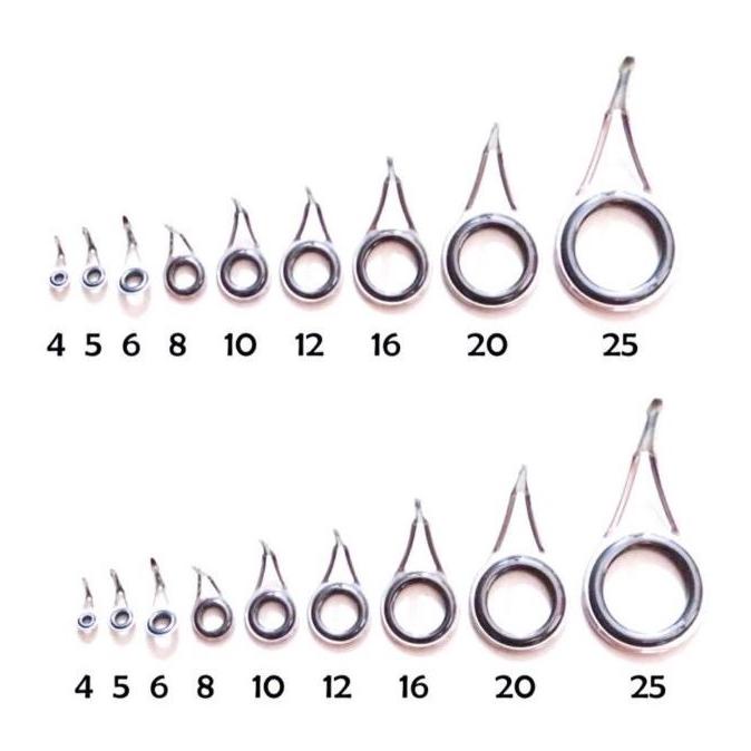 Terbaik Marit Set Joran  Oseg Kaki 1  Ukuran No 4 - 25 Untuk Custom Joran  Warna Silver