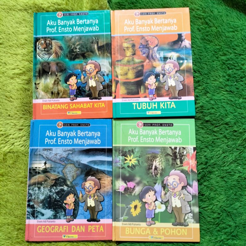 ORIGINAL BUKU ENSIKLOPEDIA AKU BANYAK BERTANYA PROF ENSTO MENJAWAB BUNGA & POHON GEOGRAFI DAN PETA T