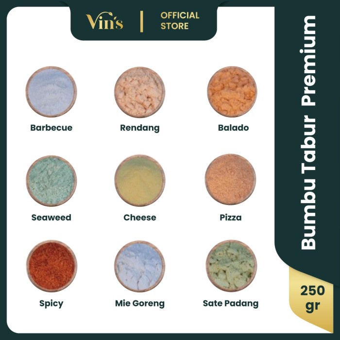 

Terlaris Bumbu Tabur Aneka Rasa / Bumbu Shihlin / Bubuk Tabur Premium 250Gr
