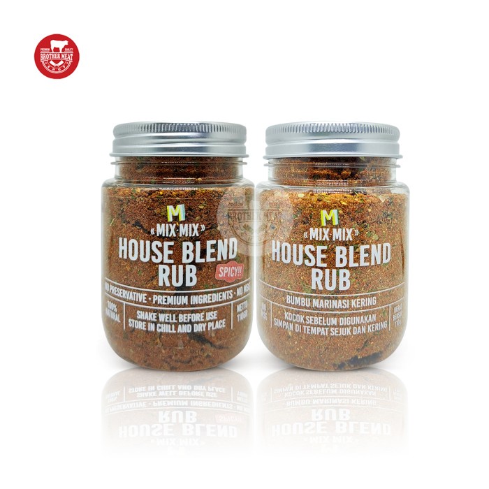 

Terlaris Mix Mix House Blend Rub, Bumbu Marinasi Kering / Tabur Serbaguna 110Gr