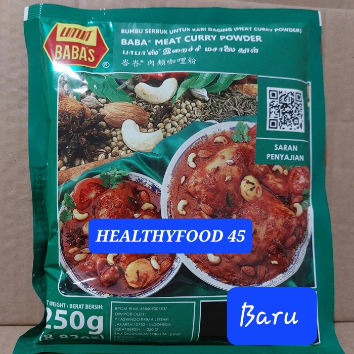 

Terlaris Babas Meat Curry Powder Baba'S Kari Daging 250 Gram