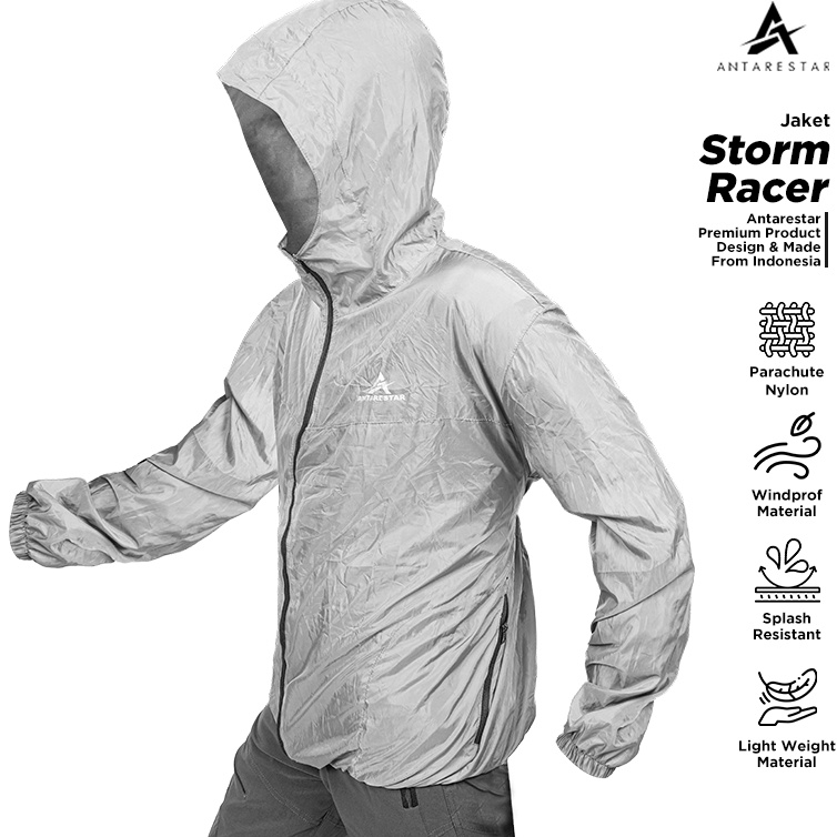 ☆Stock Banyak✧ ANTARESTAR Official - Jaket Running Pria Wanita Jaket Windbreaker Pria Wanita Outdoor
