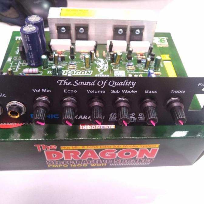 Kualitas terbaik] KIT AKTIF DPEAKER DRAGON MIC ECHO SUBWOOFER