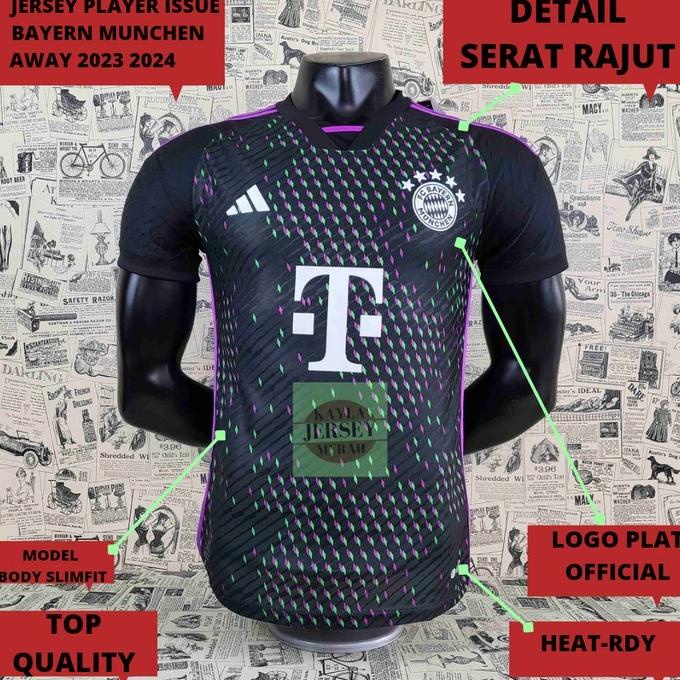 JERSEY BOLA PLAYER ISSUE BAYERN MUNCHEN AWAY 2023 2024 GRADE ORI TOP CREATES.STORE