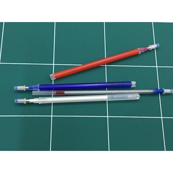 

}}}}}}] refill bolpen kulit dan kain merah biru putih silver