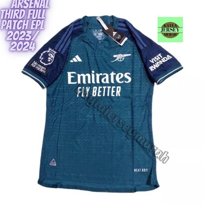 JERSEY BOLA PLAYER ISSUE ARSENAL 3RD 2023 2024 FULL PATCH HEAT-RDY TOP CREATES.STORE