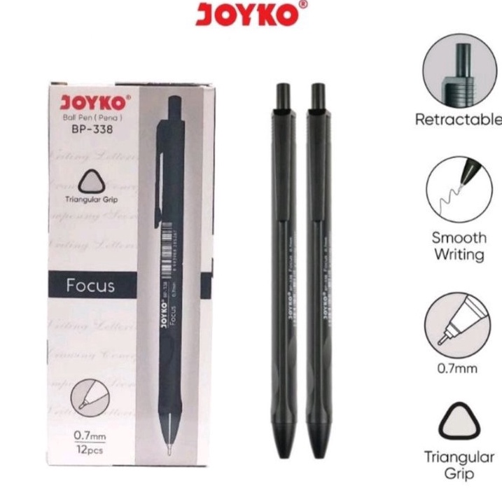 

✱Kirim Langsung✺↕ Pulpen Joyko Bp -338 Vokus 0,7 mm 1 Pack ( 12 Pcs) N65 ➴