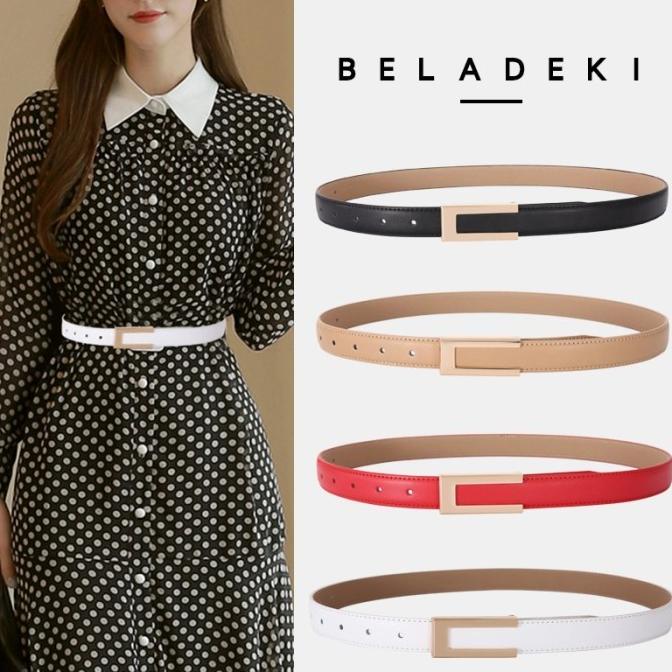 Ikat Pinggang Wanita Obi Import Dress Kecil Plat Ring Belt U0O7 Rantai