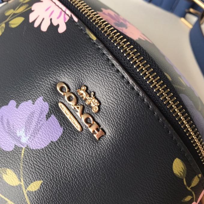 Tas WaistBag Coach Belt Bag With Painted Peony Wanita Branded Original