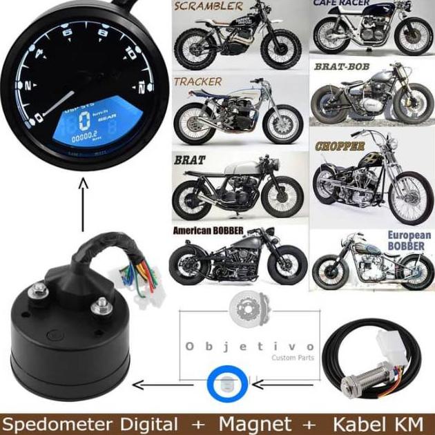 TODAY SALE SPEEDOMETER DIGITAL BULAT UNIVERSAL HARLEY RXKING CB TIGER