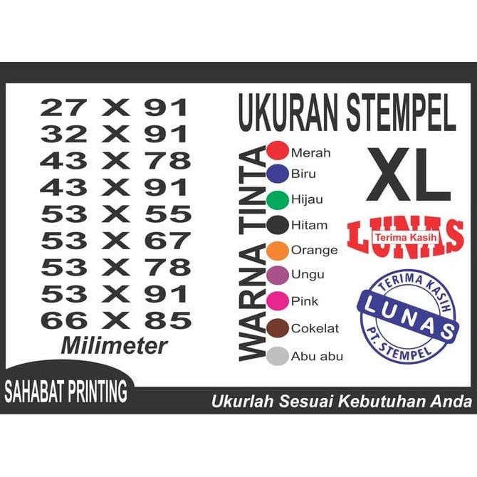 

Stempel 2 Warna Ukuran Extra Large SIAP CAP
