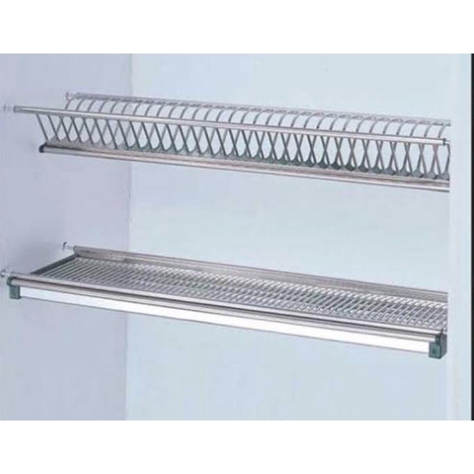 RAK PIRING TACO 100CM / RAK PIRING ATAS STAINLESS TOKO.HARAPAN.BUNDA