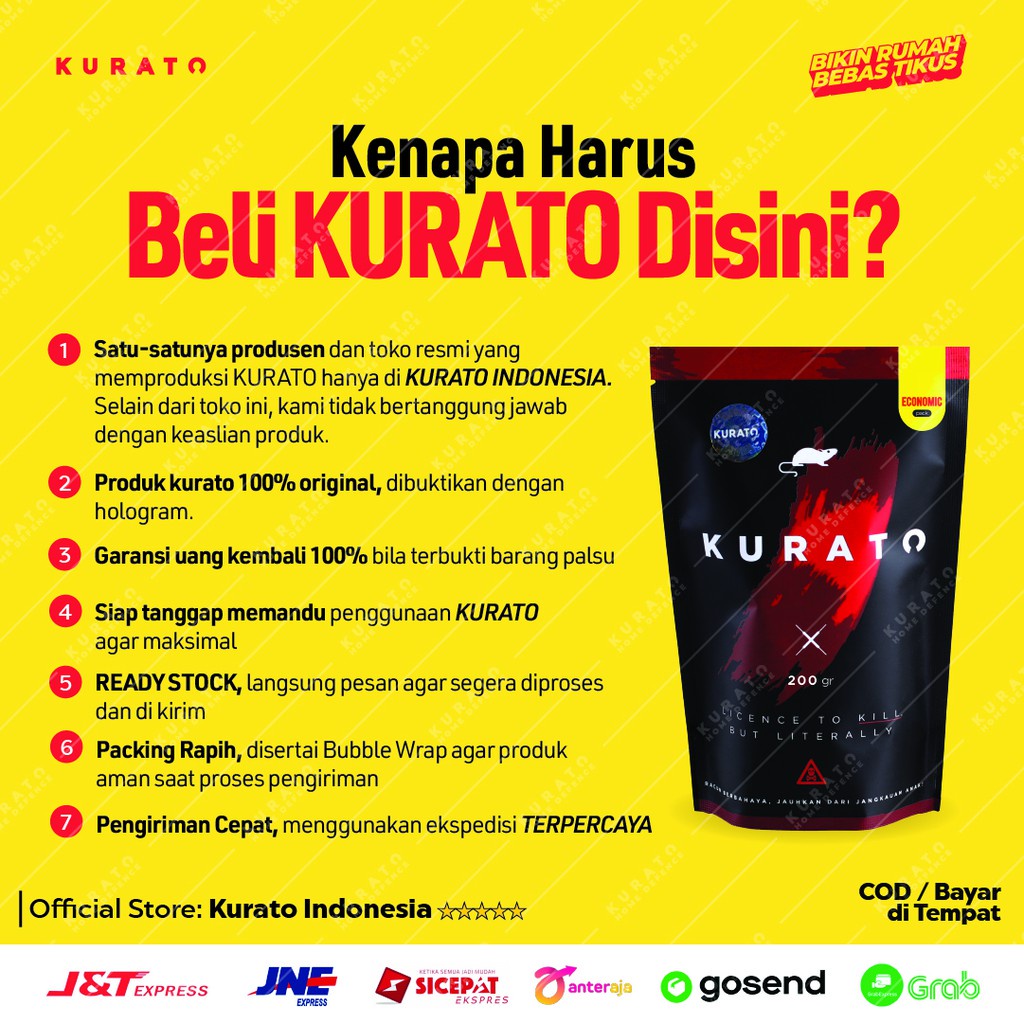 Racun Tikus Ampuh Umpan Tikus Tidak Bau / Obat Anti Tikus Got Racun Tikus Kurato