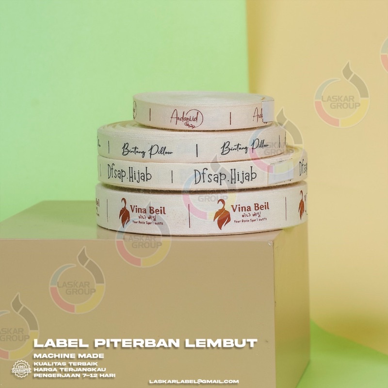 

15Meter Label Cotton Label Piterban Label Hijab Lbel Masker Label Kriding Label Tas Label Boneka