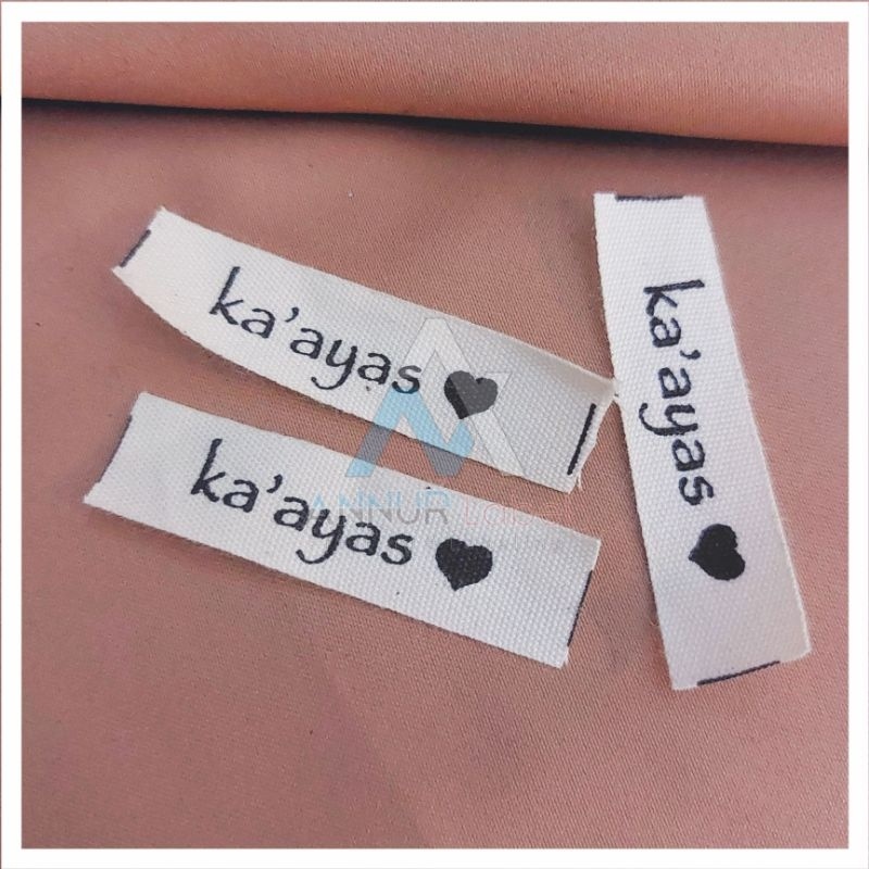 

Label Nama Baju Custom Label Baju Syr'I Label Merk Baju Woven Damask Subtitute Gganti Woven Damask