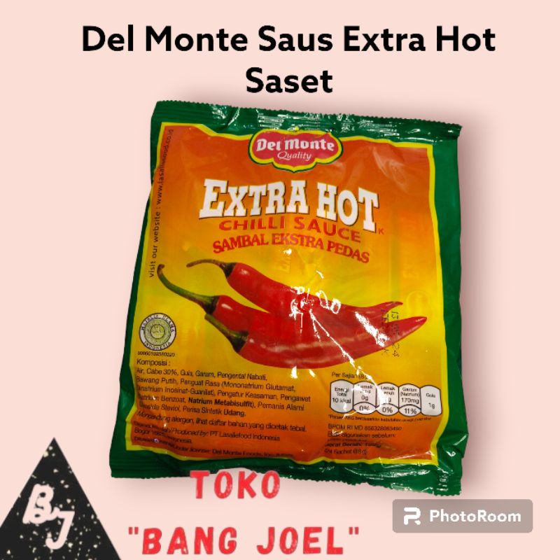 

Delmonte Saus Extra Hot 24 Saset x 8 Gram / Delmonte Saus Tomat 24 Saset x 8 Gram