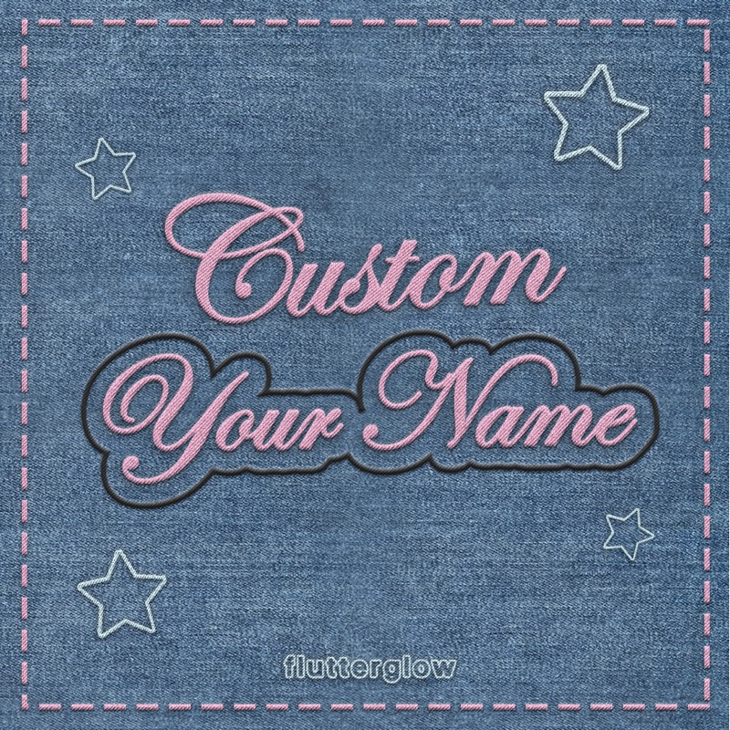 

Custom Your Name Denim Stier