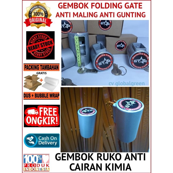 Gembok Folding Gate Terbaik Untuk Ruko Rolling Door Anti Maling