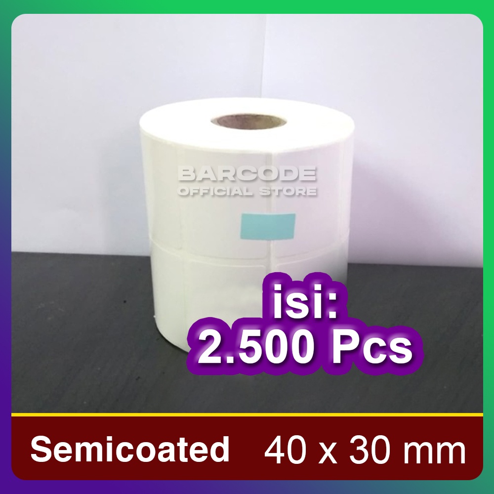 

Label Barcode 40 X 30 - 40X30 Mm - 40X30Mm ( 2 Line) Kertas Stier Secoated