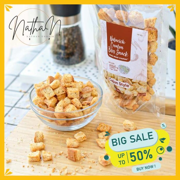 

SIMPLY PREMIUM CROUTON BITES SNACK CAJUN STYLE 60 GR TERJAMIN BEST