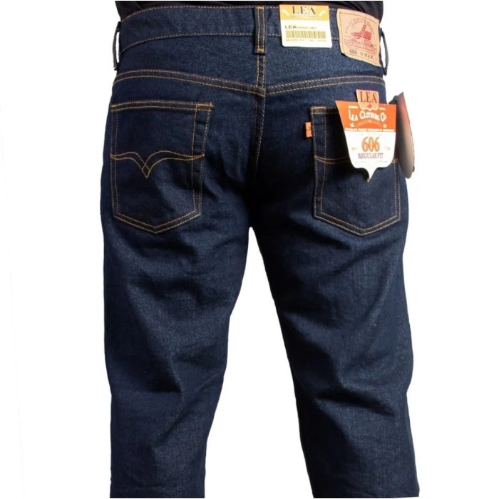 best -Celana Jeans Lea 606 Pria Original Standar-Reguler ukuran 28-38 - Hitam, 28
