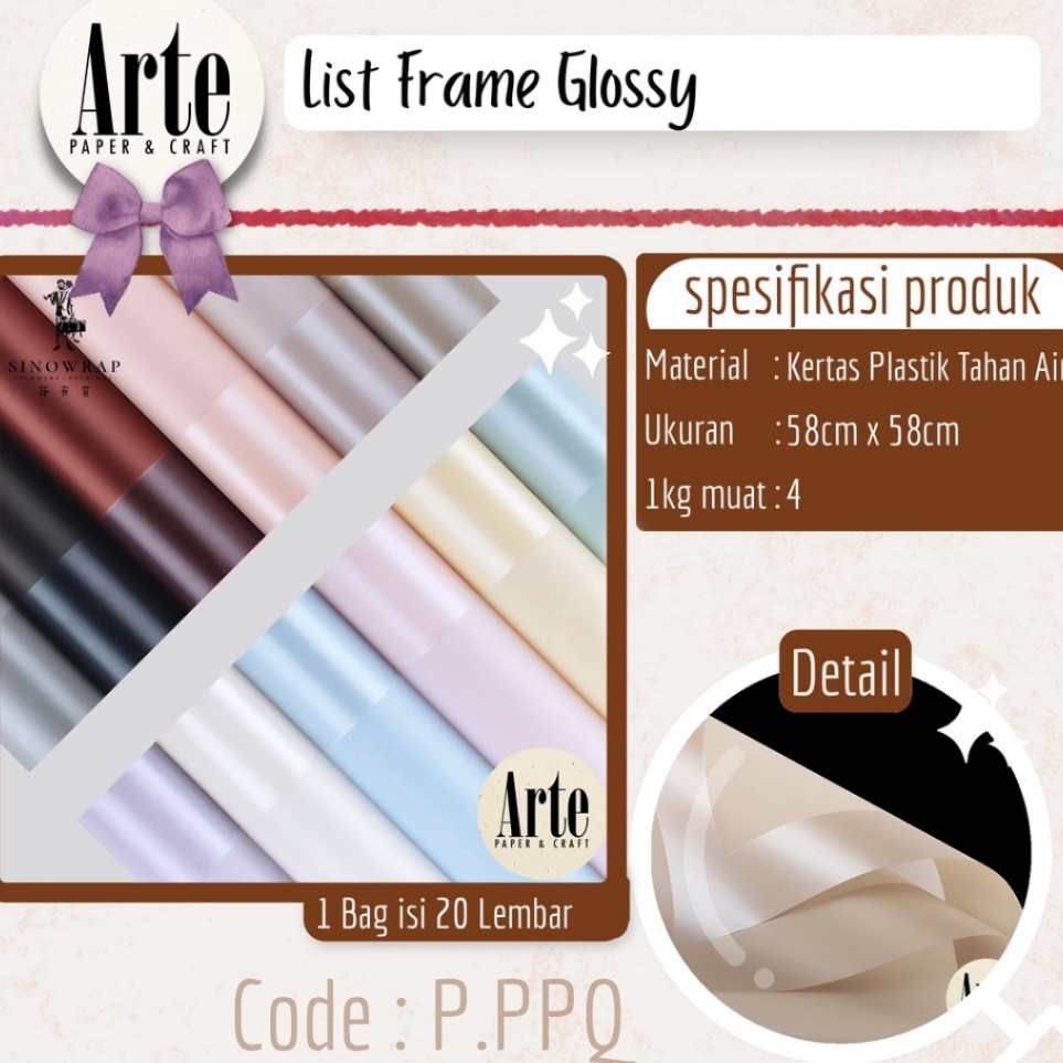 

Jual 20 Lembar List Frame Bingkai Glossy Kertas Buket Korea Bunga Flower Wrapping Paper Kado Arte Grosir Jakarta P.PPQ F45