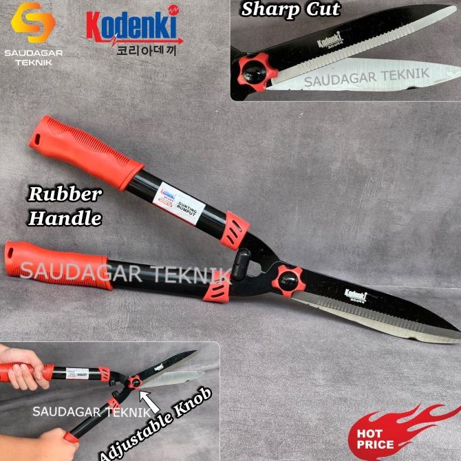 Gunting Rumput Besar KODENKI Gunting Pagar Tanaman Dahan Model Panjang