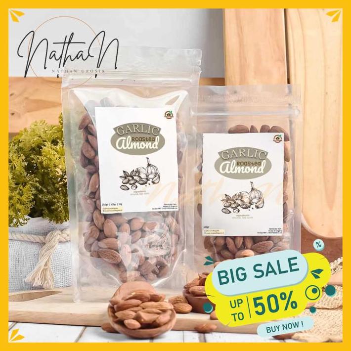 

GARLIC ROASTED ALMOND ( PANGGANG ) 100 GR KUALITAS PRODUK TERBAIK