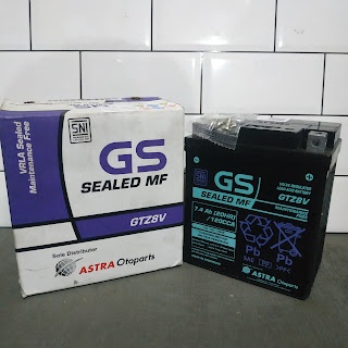 Aki Accu Kering GS ASTRA GT8V R25 MT25 CBR 250 R RR KLX SPRINT 150 ASLI